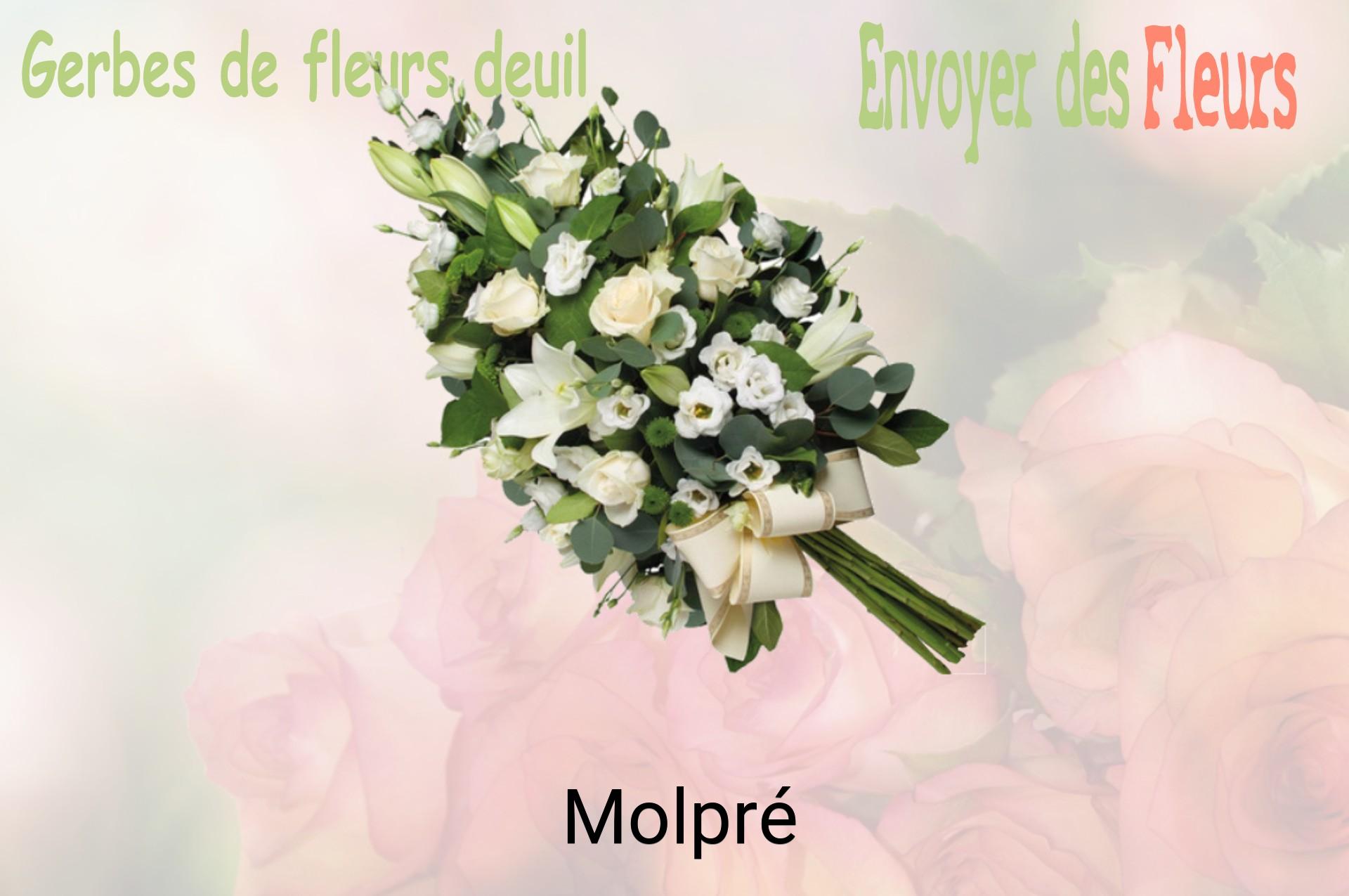 Gerbe de fleurs de deuil livrée à Molpré